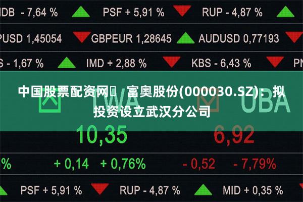 中国股票配资网	 富奥股份(000030.SZ)：拟投资设立武汉分公司