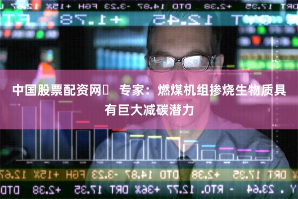 中国股票配资网	 专家：燃煤机组掺烧生物质具有巨大减碳潜力